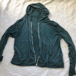 emerald green Brandy Melville zip-up!